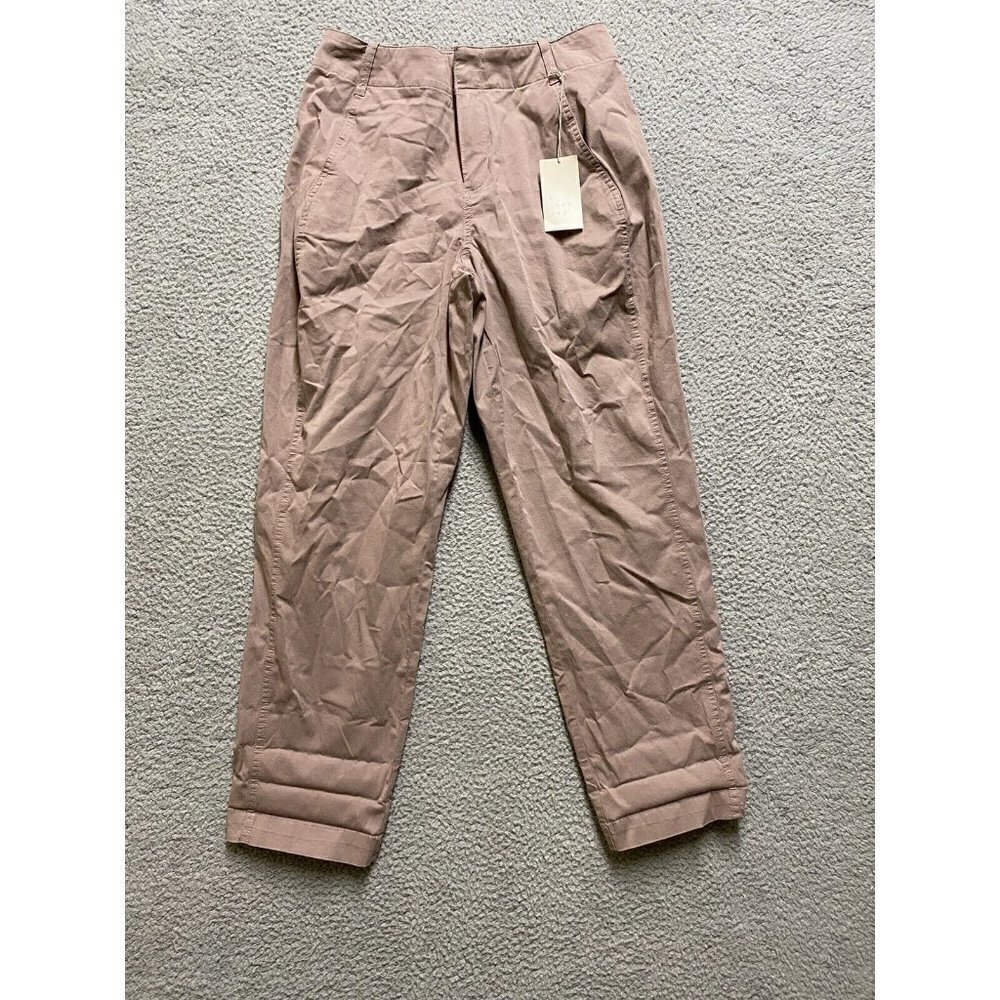 A New Day Women's Chino Pants 4 Purple/Rose Pink Faux Back Pockets New